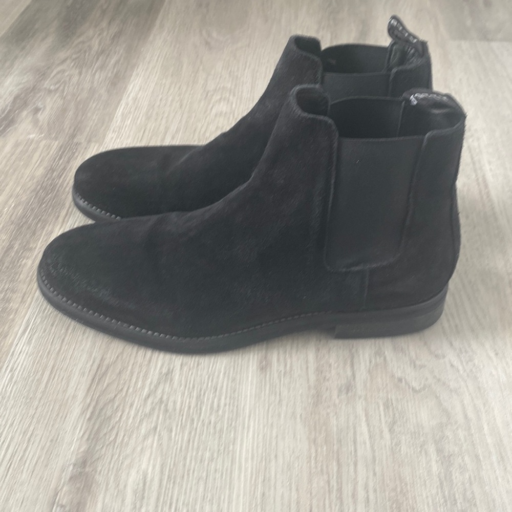 All saints black suede Chelsea boots